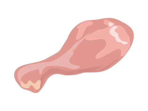 Chicken leg vector isolated Stock Illustration