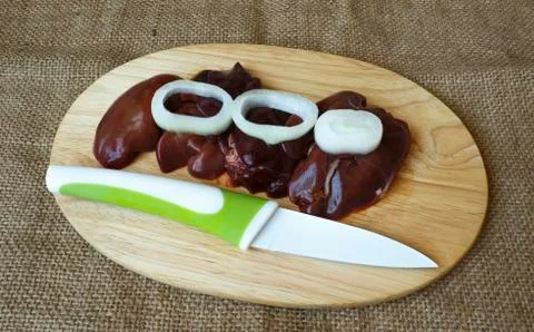 Chicken livers view Stock Photos