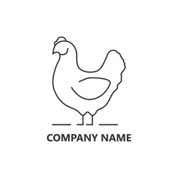 Chicken logo vector Illustrazione stock