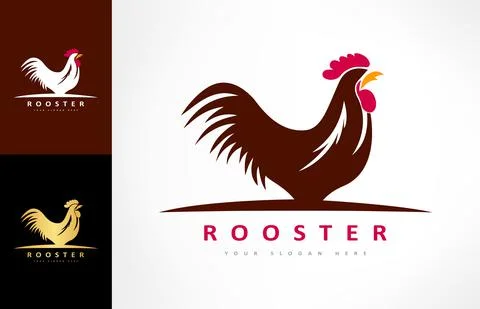 Chicken logo vector. Rooster head. Stock Illustration