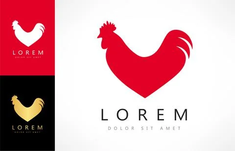 Chicken logo vector. Rooster head. Stock Illustration