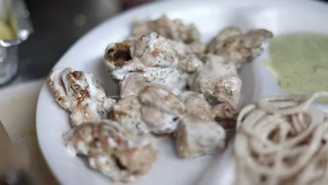 Chicken Malai Tikka Stock Footage 132582101