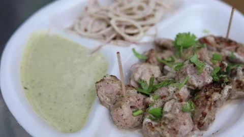 Chicken Malai Tikka Stock Footage 132582102