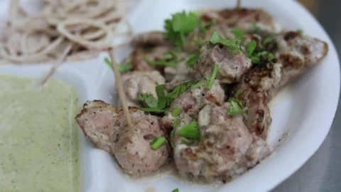 Chicken Malai Tikka Stock Footage 132582134