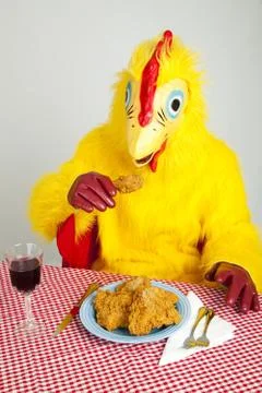 Chicken Man - Cannibalism Stock Photos