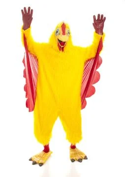 Chicken Man Hands Up Stock Photos