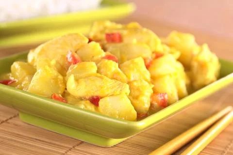 Chicken-mango curry Stock Photos