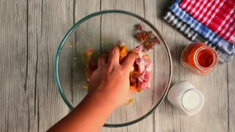 Chicken marination Stock Footage 288178708