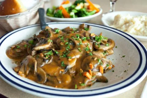 Chicken Marsala Dish Stock Photos