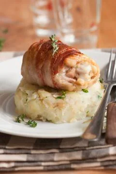 Chicken with mash Stock Photos