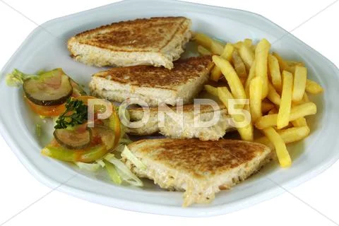 Chicken mayonnaise sandwich close up Stock Photos