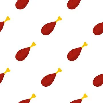 Chicken meat on the bone pattern seamless Illustrazione stock