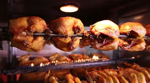 Chicken meat on grill Stock Footage 51408433