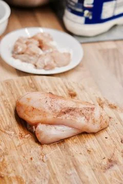 Chicken meat in the kitchen Stock Photos