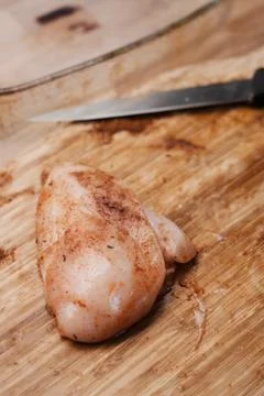 Chicken meat in the kitchen Stock Photos