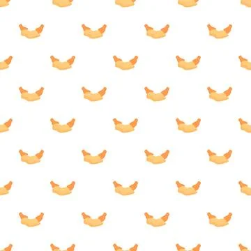 Chicken meat wings seamless repeating pattern design Stock Illustration