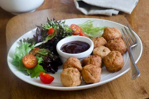 Chicken meatballs Stock Photos