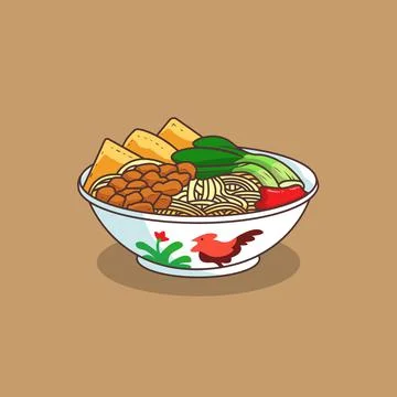 Chicken Noodle Stock Illustration
