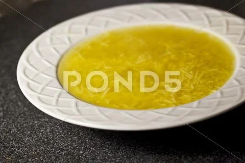 Chicken noodle soup Stock Photos