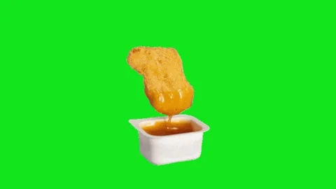 Chicken nugget on green screen 動画素材 330216933