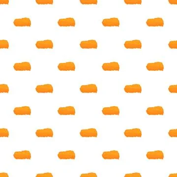 Chicken nugget seamless pattern repeating snack background Stock Illustration