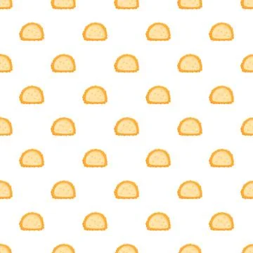 Chicken nuggets breaded fried fast food pattern Stock Illustration
