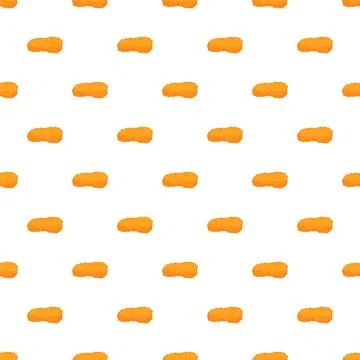 Chicken nuggets forming seamless fast food pattern background Stock Illustration