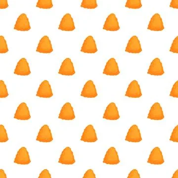 Chicken nuggets forming a seamless pattern Stock Illustration