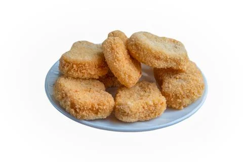 Chicken nuggets isolated on white Stock Photos