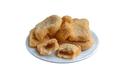 Chicken nuggets isolated on white Stock Photos