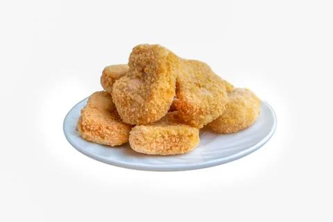 Chicken nuggets isolated on white Stock Photos