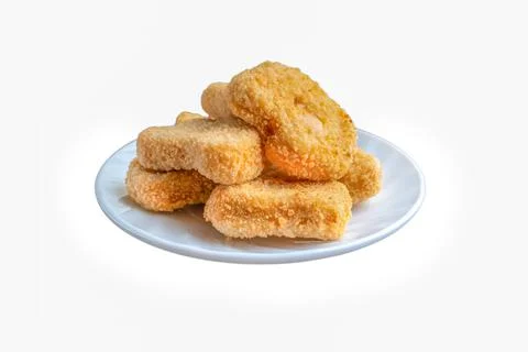 Chicken nuggets isolated on white Stock Photos