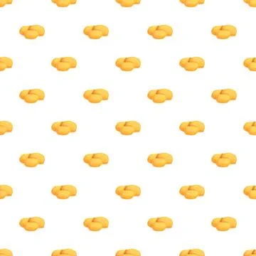 Chicken nuggets pattern creating a fast food background filling frame Stock Illustration
