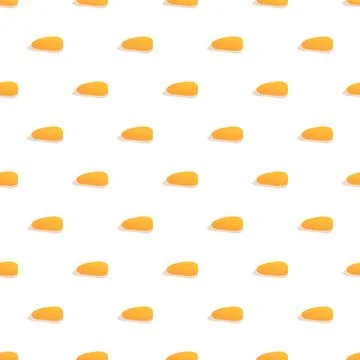 Chicken nuggets pattern repeating on white background Stock Illustration