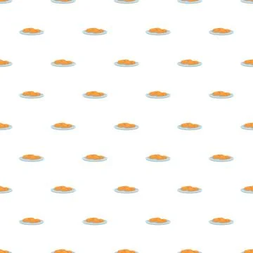 Chicken nuggets on plate seamless pattern background Illustrazione stock