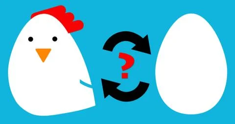Chicken or egg Stock Illustration