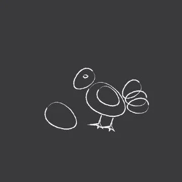 Chicken or the egg (X-ray radiography - the latest evidence) Stock Illustration