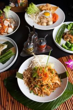 Chicken Pad Thai Stock Photos