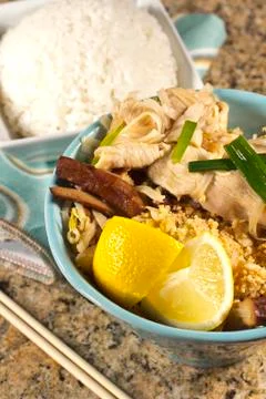 Chicken pad thai Foto stock