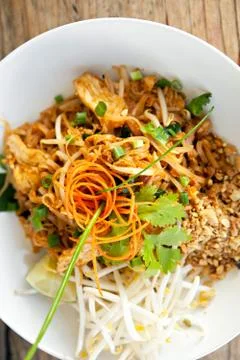 Chicken Pad Thai Stock Photos