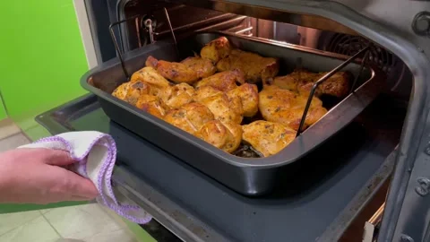 Chicken in a pan. Stock Footage 164673699