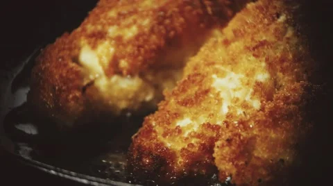 Chicken in pan frying Stock Footage 61323621