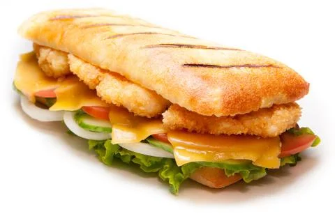 Chicken pannini sandwich Foto stock