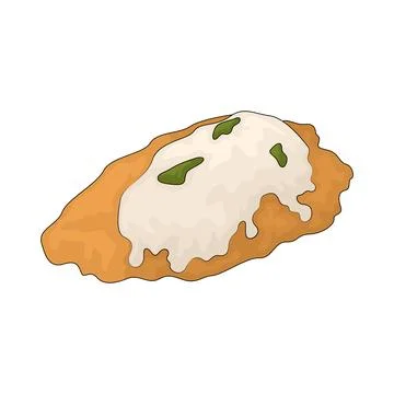 Chicken Parmesan illustration Stock Illustration