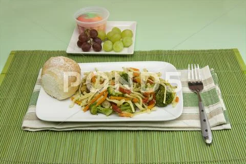 Chicken pasta meal Stock Photos