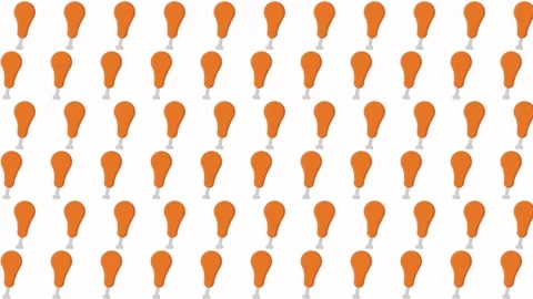 Chicken Pattern Background Stock Footage 323105750