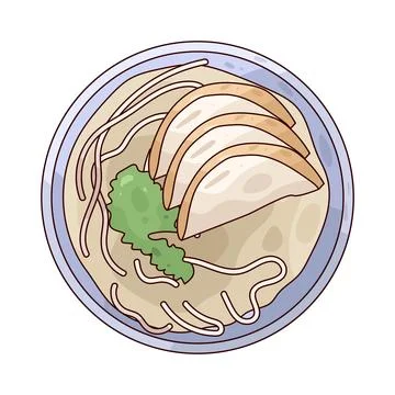 Chicken Pho illustration Stock Illustration