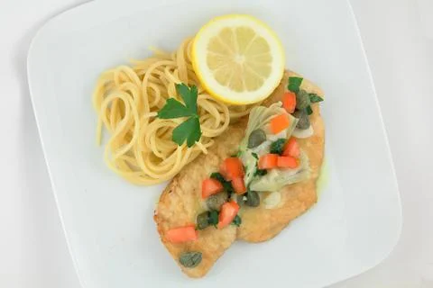Chicken piccata Stock-Fotos