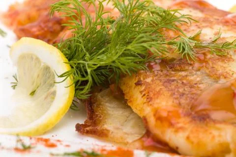 Chicken pie isolated on white Stock-Fotos