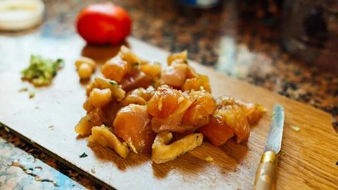 Chicken in pieces Foto stock